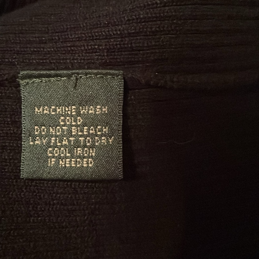 Ralph Lauren. Plus Size 1X. Black & Gold Mock Turtle w/gold buttons on shoulder - Picture 6 of 10